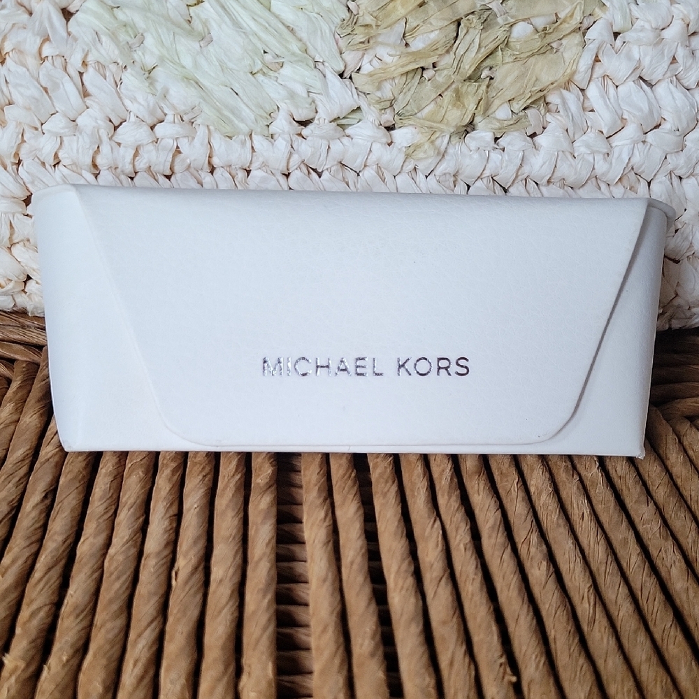 Michael Kors, white hard, sunglass, eyeglass case
